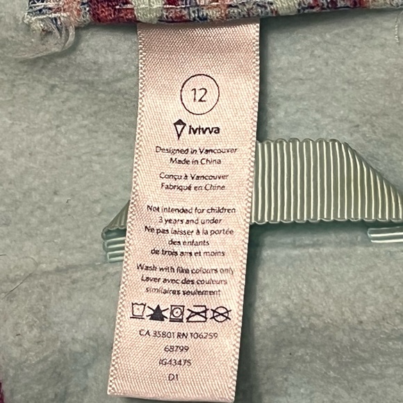 Ivivva by Lululemon Full Zip Hooded Sweatshirt Geometric | Youth Size 12 - Picture 4 of 14